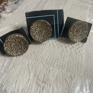 Cabinet Drawer Knobs Cynthia‎ Rowley Round Antiqued Gold Pulls Set of 3